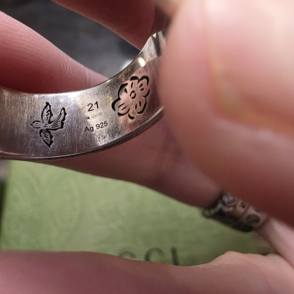 Authentic Gucci Blind For Love Sterling Sliver Ring - Picture 3 of 6